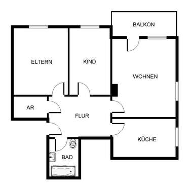 Foto - Wohnung zum Mieten in Gelsenkirchen 489,00 € 70.56 m²