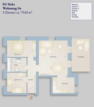Foto - Wohnung zum Mieten in Chemnitz 960,00 € 79.83 m²