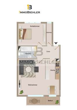 Foto - Wohnung zum Kaufen in Köln 339.000,00 € 67 m²