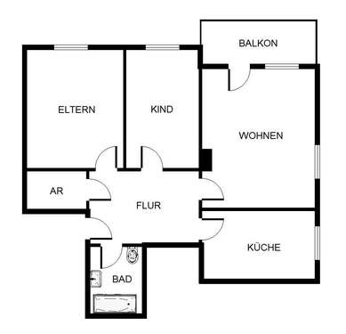 Foto - Wohnung zum Mieten in Gelsenkirchen 479,00 € 72 m²