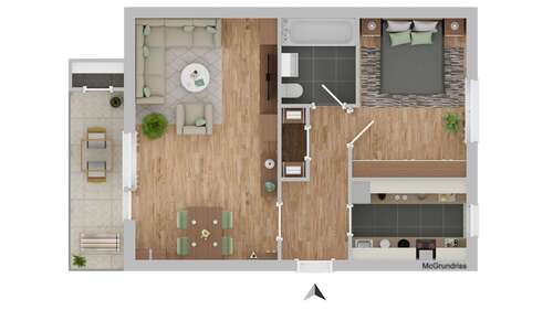 Foto - Wohnung zum Kaufen in Wiesbaden 198.000,00 € 63.3 m²