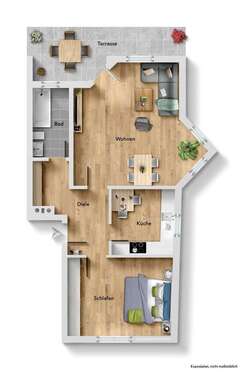 Foto - Wohnung zum Kaufen in Margetshöchheim 228.000,00 € 67 m²