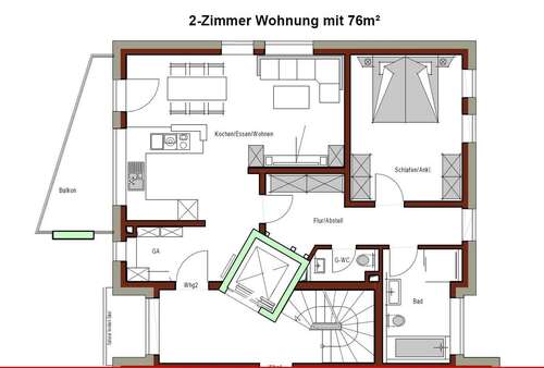 Foto - Wohnung zum Mieten in Leinburg 980,00 € 78 m²
