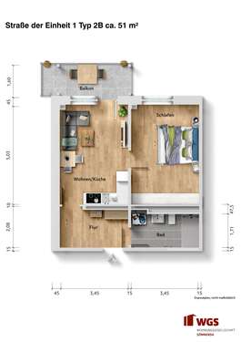 Foto - Wohnung zum Mieten in Sömmerda 602,00 € 51 m²