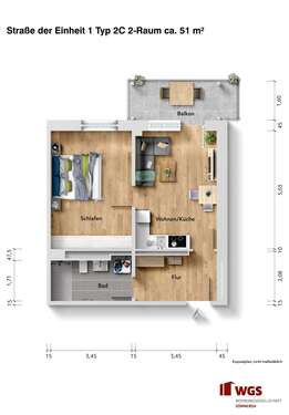 Foto - Wohnung zum Mieten in Sömmerda 602,00 € 51 m²