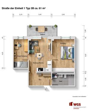 Foto - Wohnung zum Mieten in Sömmerda 720,00 € 61 m²