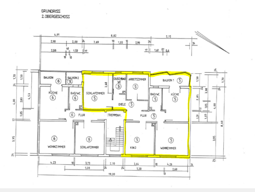 Foto - Wohnung zum Mieten in Hockenheim 800,00 € 90 m²