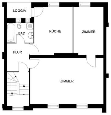 Foto - Wohnung zum Mieten in Duisburg 500,00 € 83.19 m²