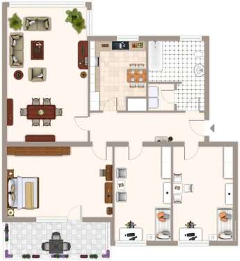 Foto - Wohnung zum Mieten in Mönchengladbach 739,00 € 79.4 m²