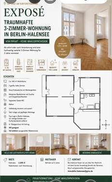 Foto - Wohnung zum Mieten in Berlin 2.200,00 € 100 m²