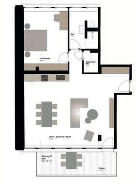 Foto - Wohnung zum Mieten in Aachen 1.246,00 € 89 m²