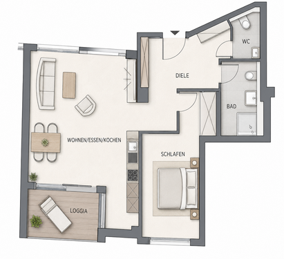 Foto - Wohnung zum Mieten in Albstadt-Tailfingen 850,00 € 62.45 m²