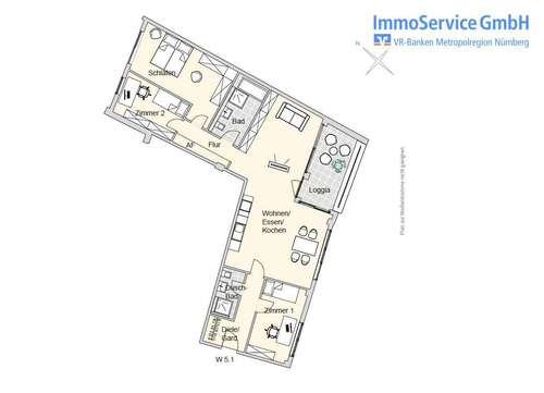 Foto - Wohnung zum Kaufen in Nürnberg 715.993,00 € 108.83 m²