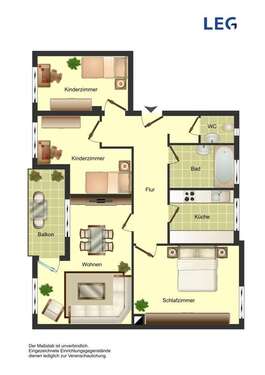 Foto - Wohnung zum Mieten in Unna 589,00 € 77.68 m²