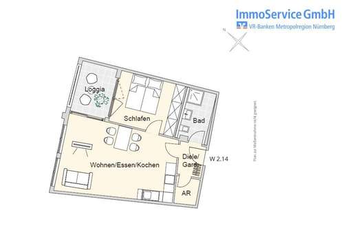 Foto - Wohnung zum Kaufen in Nürnberg 332.925,00 € 53.95 m²