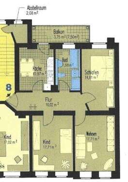 Foto - Wohnung zum Mieten in Chemnitz 420,00 € 80 m²