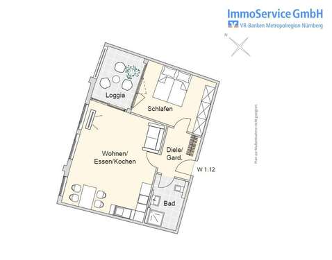 Foto - Wohnung zum Kaufen in Nürnberg 363.715,00 € 59.93 m²