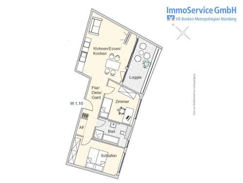 Foto - Wohnung zum Kaufen in Nürnberg 455.903,00 € 75.12 m²
