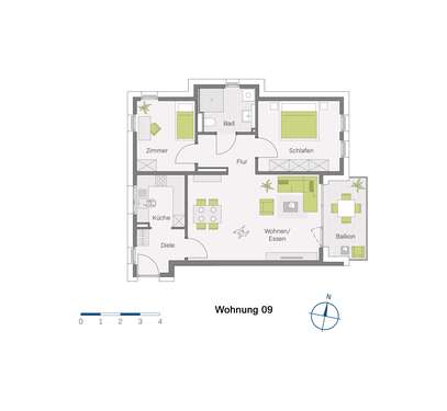 Foto - Wohnung zum Kaufen in Müllheim-Niederweiler 447.400,00 € 80.6 m²