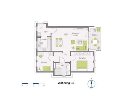 Foto - Wohnung zum Kaufen in Müllheim-Niederweiler 458.700,00 € 80.6 m²