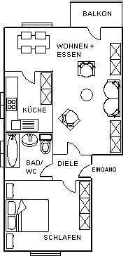 Foto - Wohnung zum Mieten in Kulmain 231,95 € 45.48 m²
