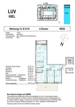 Foto - Wohnung zum Kaufen in Kiel 450.000,00 € 113.17 m²