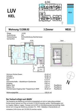 Foto - Wohnung zum Kaufen in Kiel 625.000,00 € 125.51 m²