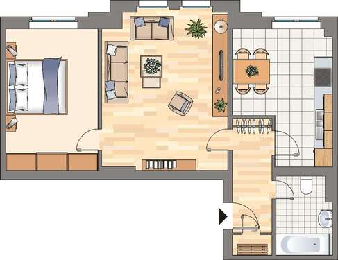 Foto - Wohnung zum Mieten in Herne 429,00 € 57 m²