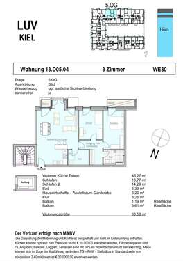 Foto - Wohnung zum Kaufen in Kiel 490.000,00 € 98.58 m²