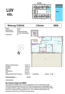 Foto - Wohnung zum Kaufen in Kiel 811.000,00 € 100.86 m²
