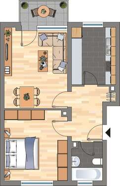 Foto - Wohnung zum Mieten in Grünstadt 509,00 € 49.51 m²