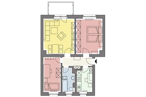 Foto - Wohnung zum Mieten in Stollberg 293,00 € 57.3 m²