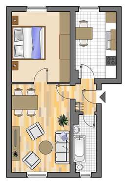 Foto - Wohnung zum Mieten in Herten 379,00 € 48.75 m²