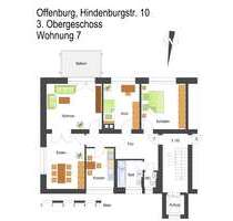 Wohnung zum Mieten in Offenburg 980,00 € 108.72 m²