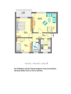 Foto - Wohnung zum Mieten in Detmold 539,00 € 76.79 m²