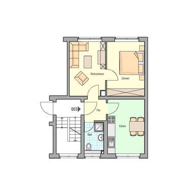 Foto - Wohnung zum Mieten in Nürnberg 374,17 € 44.02 m²