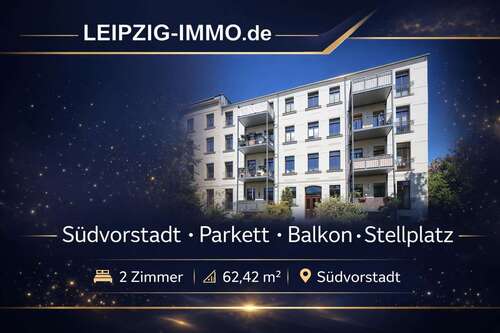 Foto - Wohnung zum Mieten in Leipzig-Südvorstadt 800,00 € 62.42 m²