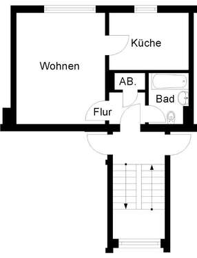 Foto - Wohnung zum Mieten in Wuppertal 262,00 € 36.38 m²