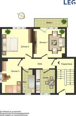 Foto - Wohnung zum Mieten in Bergkamen 429,00 € 57 m²