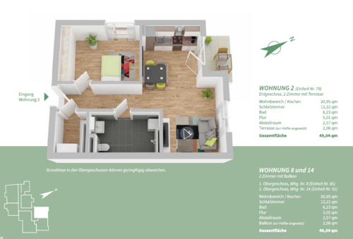 Foto - Wohnung zum Kaufen in Manching 306.500,00 € 49.04 m²