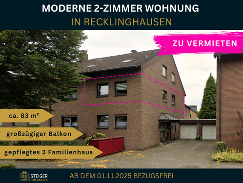 Foto - Wohnung zum Mieten in Recklinghausen 600,00 € 83 m²