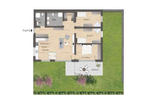 Foto - Wohnung zum Kaufen in Rudersberg-Oberndorf 592.000,00 € 116.53 m²