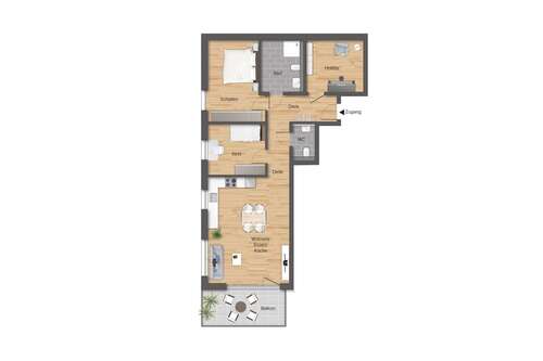 Foto - Wohnung zum Kaufen in Rudersberg-Oberndorf 440.000,00 € 91.16 m²