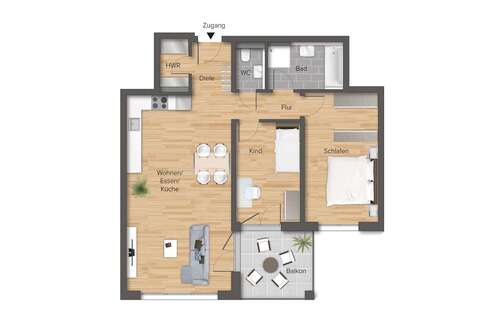 Foto - Wohnung zum Kaufen in Rudersberg-Oberndorf 405.000,00 € 81.65 m²