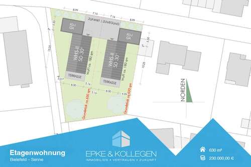 Foto - Grundstück zu verkaufen in Bielefeld 230.000,00 € 630 m²