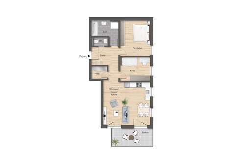 Foto - Wohnung zum Kaufen in Rudersberg-Oberndorf 408.000,00 € 81.49 m²