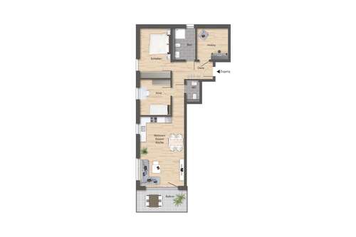 Foto - Wohnung zum Kaufen in Rudersberg-Oberndorf 436.000,00 € 89.05 m²