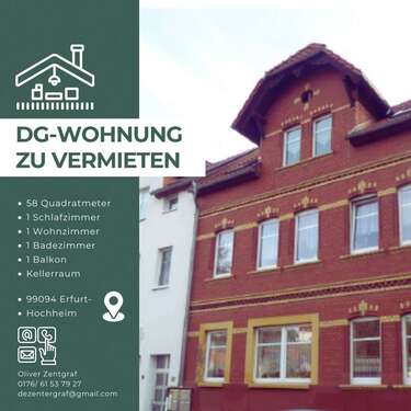 Foto - Wohnung zum Mieten in Erfurt-Hochheim 590,00 € 57.1 m²