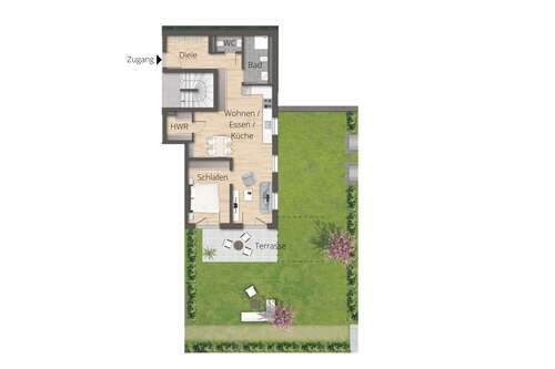 Foto - Wohnung zum Kaufen in Rudersberg-Oberndorf 381.000,00 € 73.95 m²