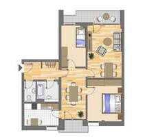 Wohnung zum Mieten in Düsseldorf 992,00 € 81.01 m²